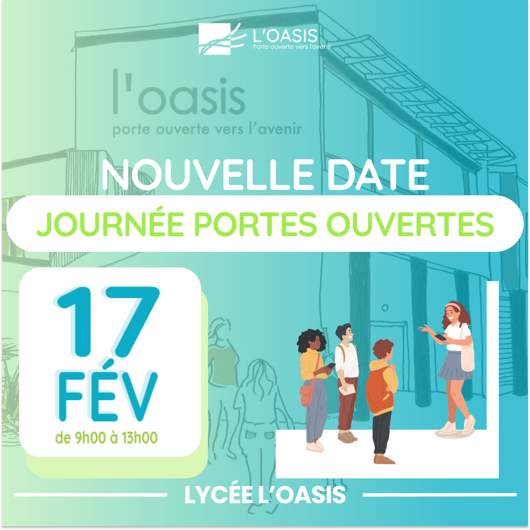 visuel de journée portes ouvertes de notre UFA l'Oasis