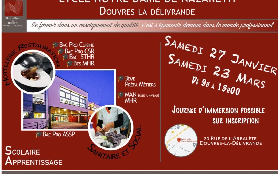 Journée portes ouvertes UFA Notre-Dame Nazareth