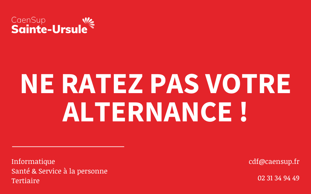 Ne ratez pas votre alternance !